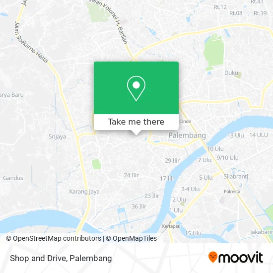Shop and Drive map