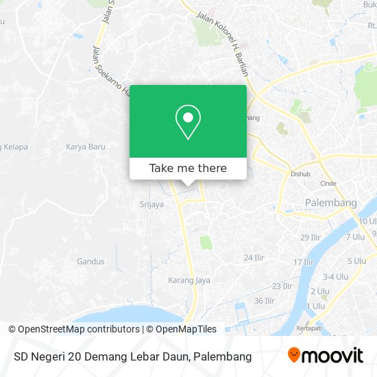 SD Negeri 20 Demang Lebar Daun map
