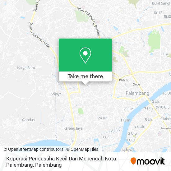 Koperasi Pengusaha Kecil Dan Menengah Kota Palembang map