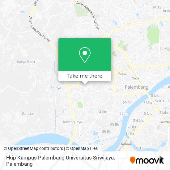 Fkip Kampus Palembang Universitas Sriwijaya map