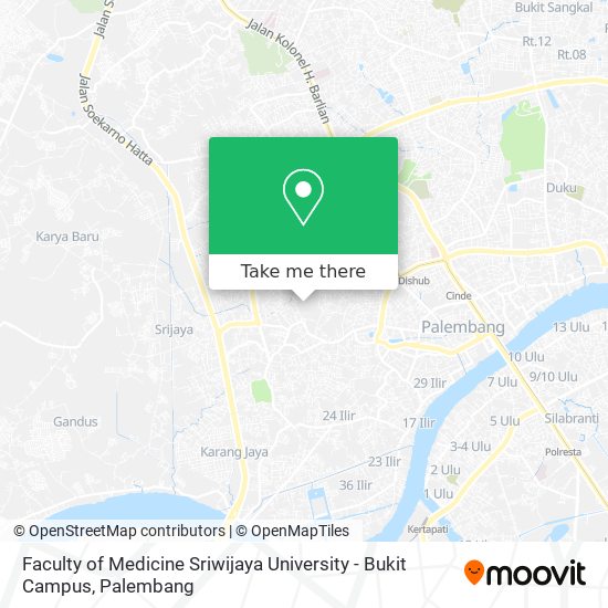 Faculty of Medicine Sriwijaya University - Bukit Campus map