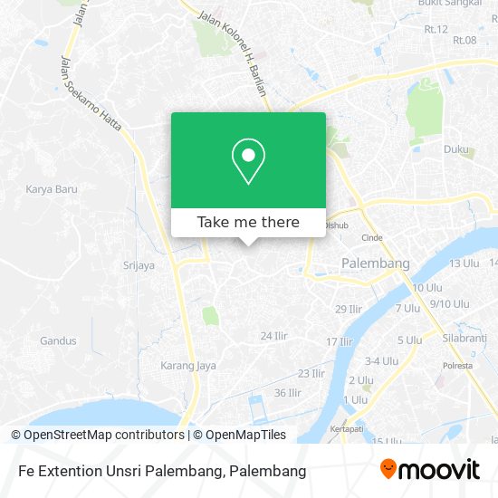 Fe Extention Unsri Palembang map