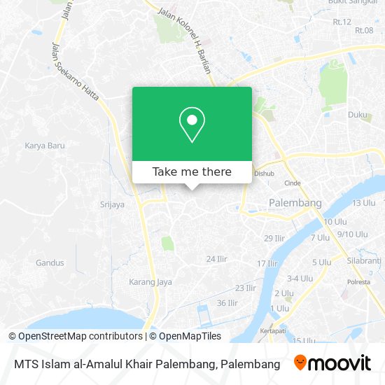 MTS Islam al-Amalul Khair Palembang map