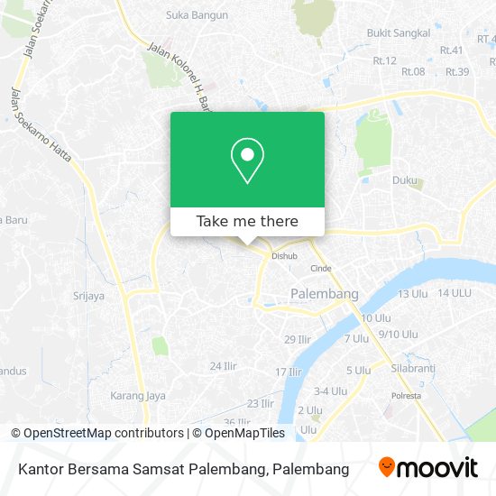 Kantor Bersama Samsat Palembang map