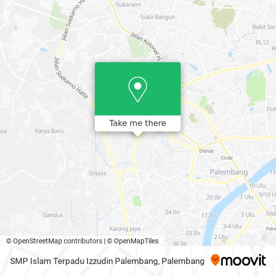 SMP Islam Terpadu Izzudin Palembang map