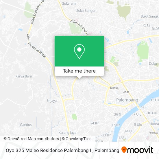 Oyo 325 Maleo Residence Palembang Il map