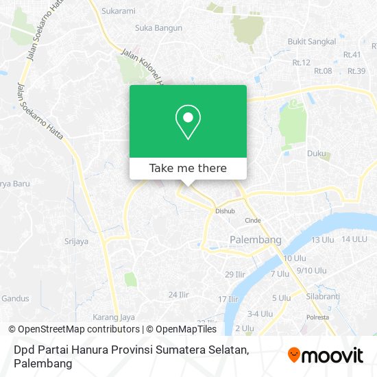 Dpd Partai Hanura Provinsi Sumatera Selatan map