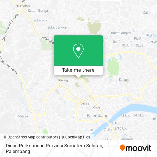 Dinas Perkebunan Provinsi Sumatera Selatan map