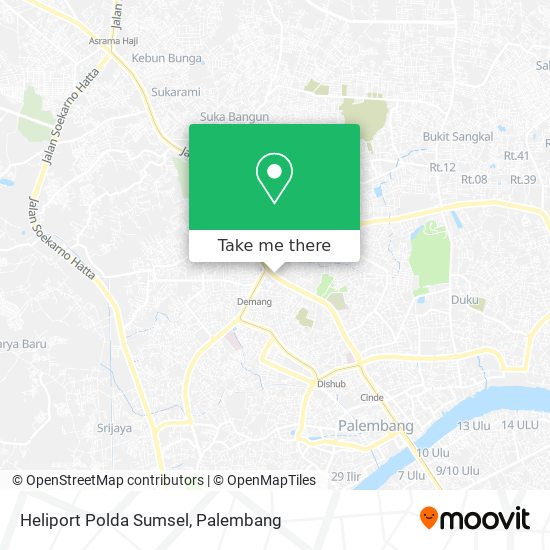 Heliport Polda Sumsel map