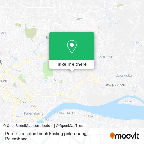 Perumahan dan tanah kavling palembang map