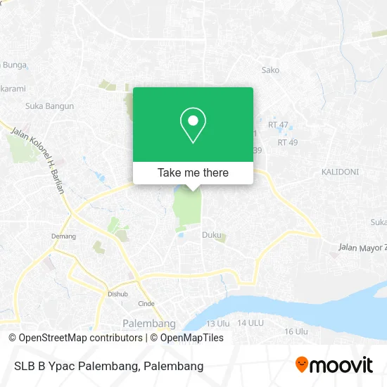 SLB B Ypac Palembang map
