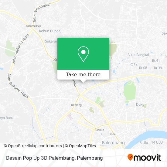 Desain Pop Up 3D Palembang map
