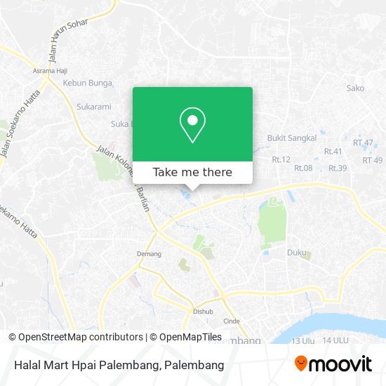 Halal Mart Hpai Palembang map