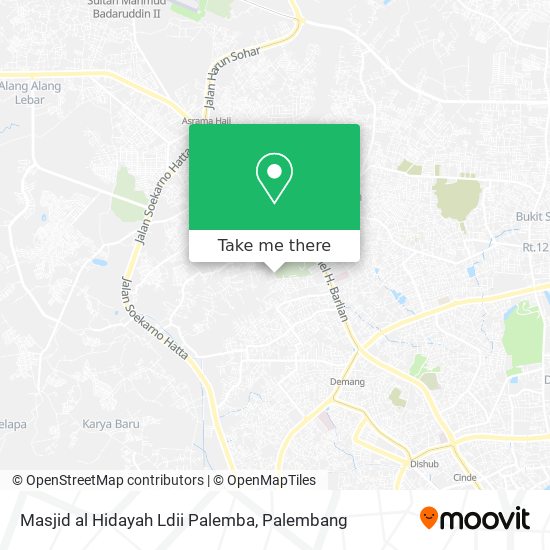 Masjid al Hidayah Ldii Palemba map