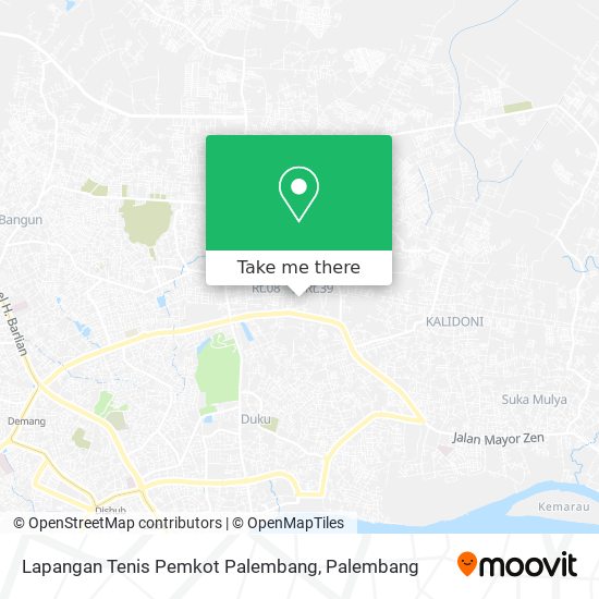 Lapangan Tenis Pemkot Palembang map