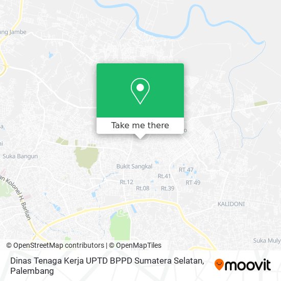 Dinas Tenaga Kerja UPTD BPPD Sumatera Selatan map