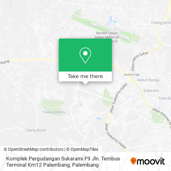 Komplek Pergudangan Sukarami F9 Jln. Tembus Terminal Km12 Palembang map