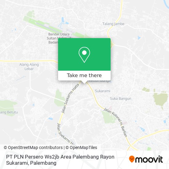 PT PLN Persero Ws2jb Area Palembang Rayon Sukarami map
