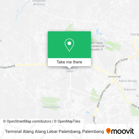 Terminal Alang Alang Lebar Palembang map