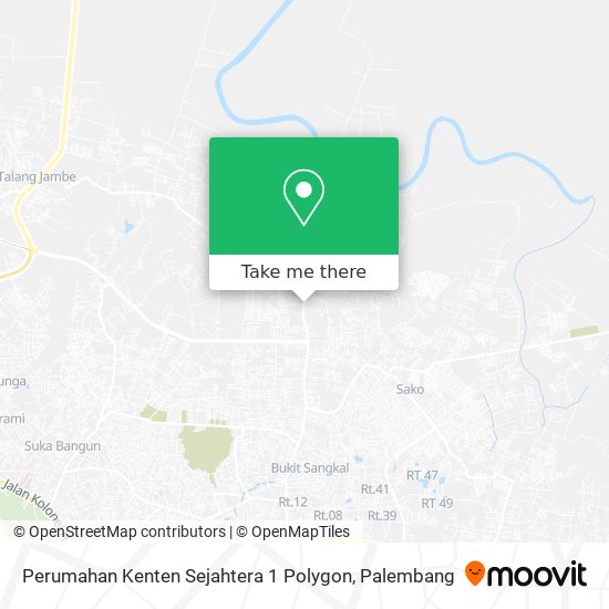 Perumahan Kenten Sejahtera 1 Polygon map