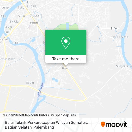Balai Teknik Perkeretaapian Wilayah Sumatera Bagian Selatan map