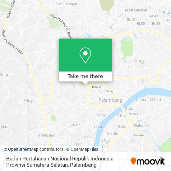 Badan Pertahanan Nasional Repulik Indonesia Provinsi Sumatera Selatan map