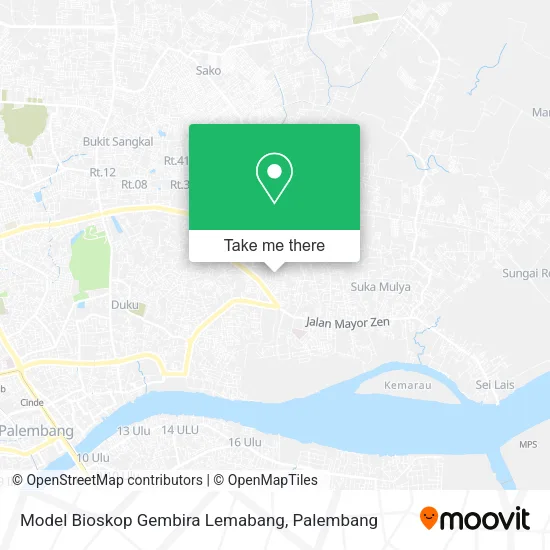 Model Bioskop Gembira Lemabang map