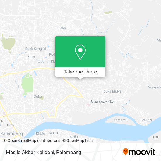 Masjid Akbar Kalidoni map