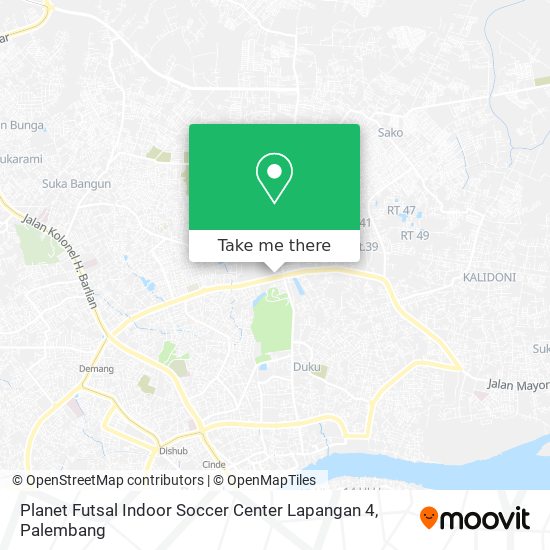 Planet Futsal Indoor Soccer Center Lapangan 4 map