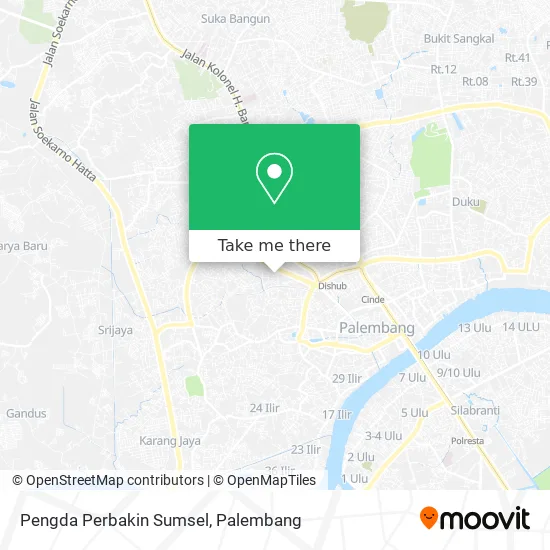Pengda Perbakin Sumsel map