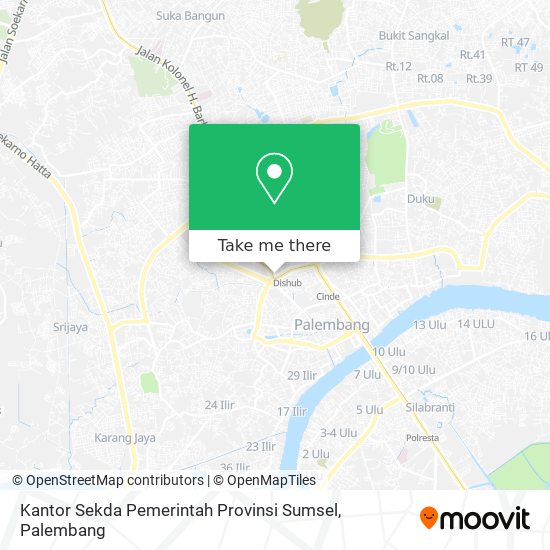 Kantor Sekda Pemerintah Provinsi Sumsel map