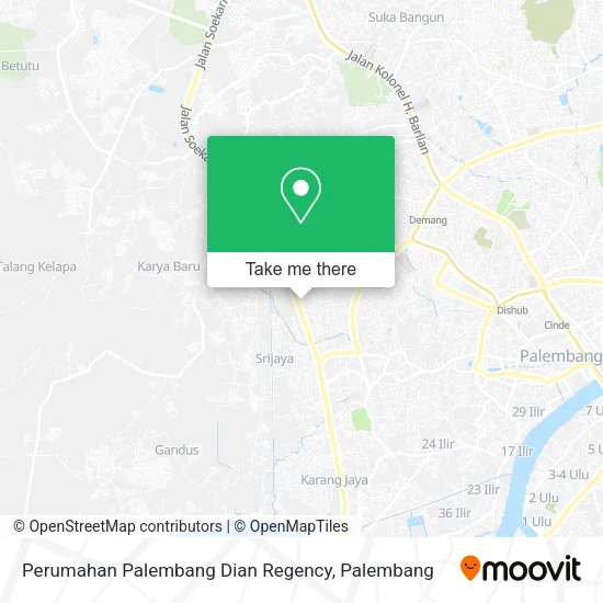 Perumahan Palembang Dian Regency map