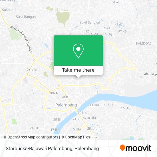 Starbucks-Rajawali Palembang map