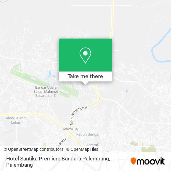 Hotel Santika Premiere Bandara Palembang map