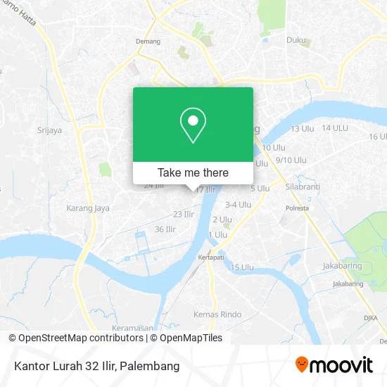 Kantor Lurah 32 Ilir map