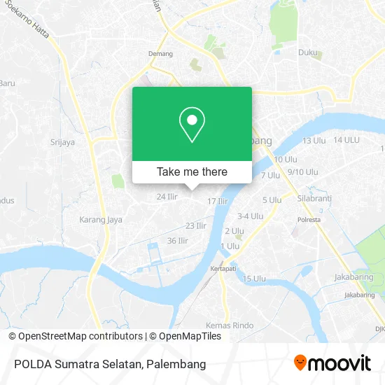 POLDA Sumatra Selatan map