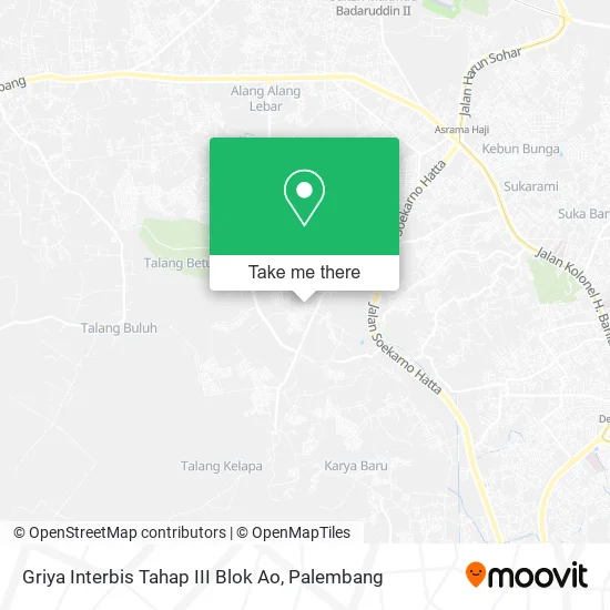 Griya Interbis Tahap III Blok Ao map