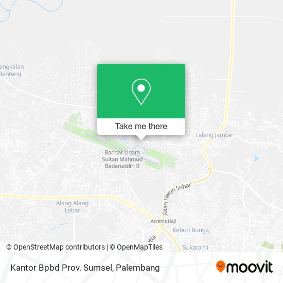 Kantor Bpbd Prov. Sumsel map