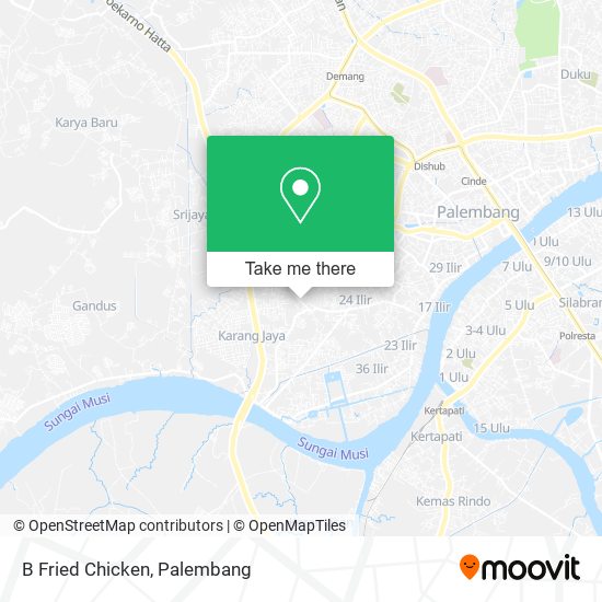 B Fried Chicken map