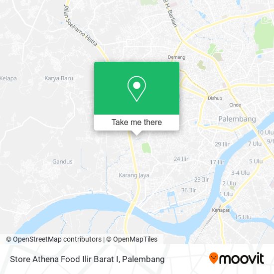 Store Athena Food Ilir Barat I map