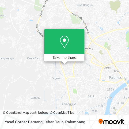 Yasel Corner Demang Lebar Daun map