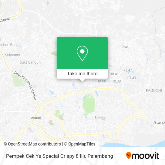 Pempek Cek Ya Special Crispy 8 Ilir map