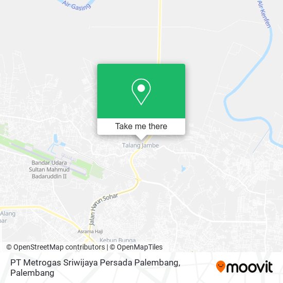 PT Metrogas Sriwijaya Persada Palembang map