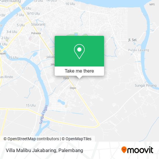 Villa Malibu Jakabaring map