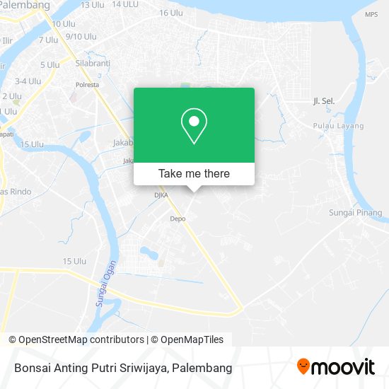 Bonsai Anting Putri Sriwijaya map