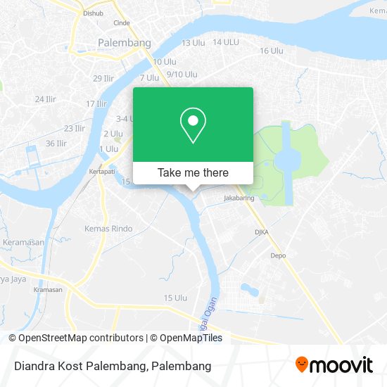 Diandra Kost Palembang map