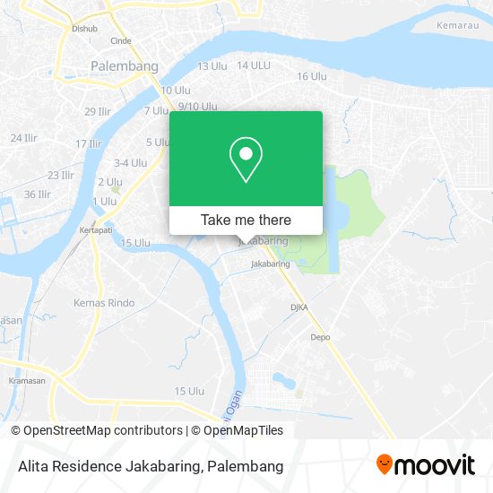 Alita Residence Jakabaring map