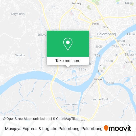 Musijaya Express & Logistic Palembang map