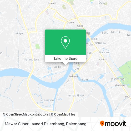 Mawar Super Laundri Palembang map