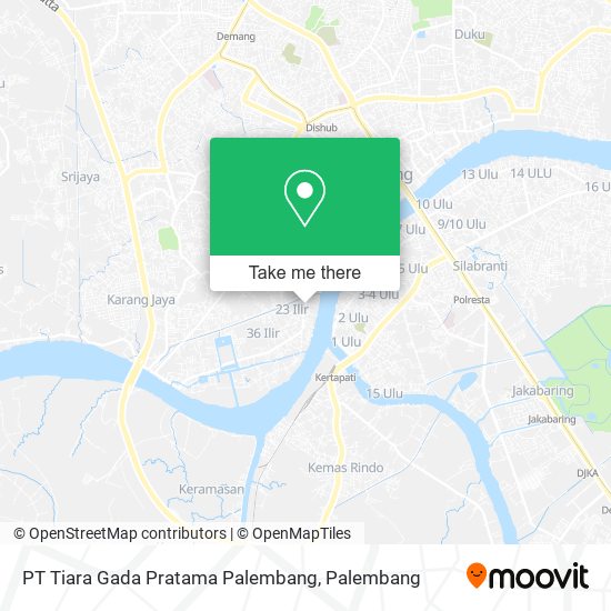 PT Tiara Gada Pratama Palembang map